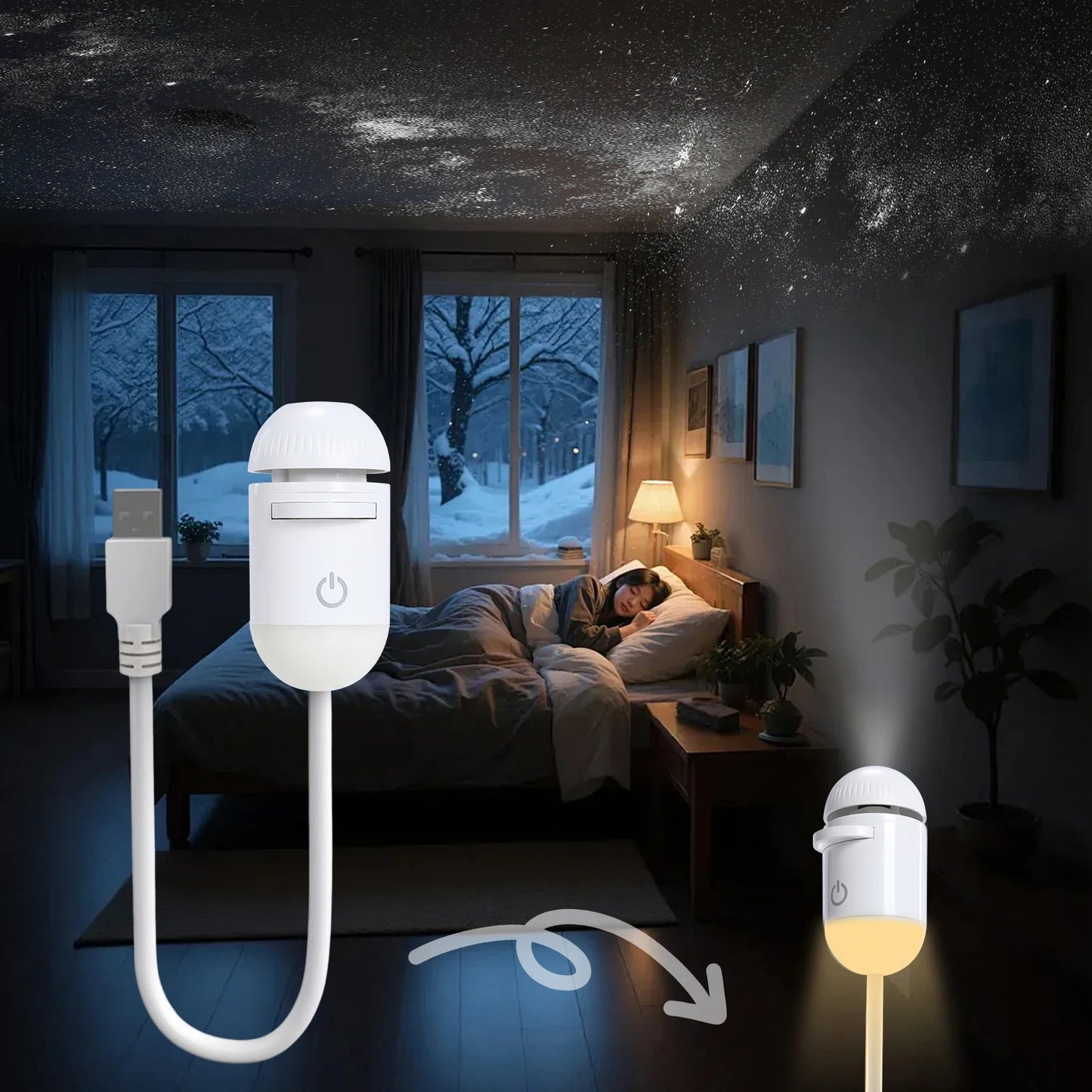Plug-and-Play HD Star Projector