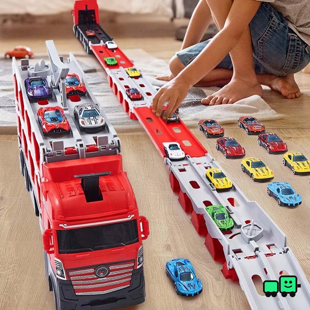 Catapulting Racing Track with Cars