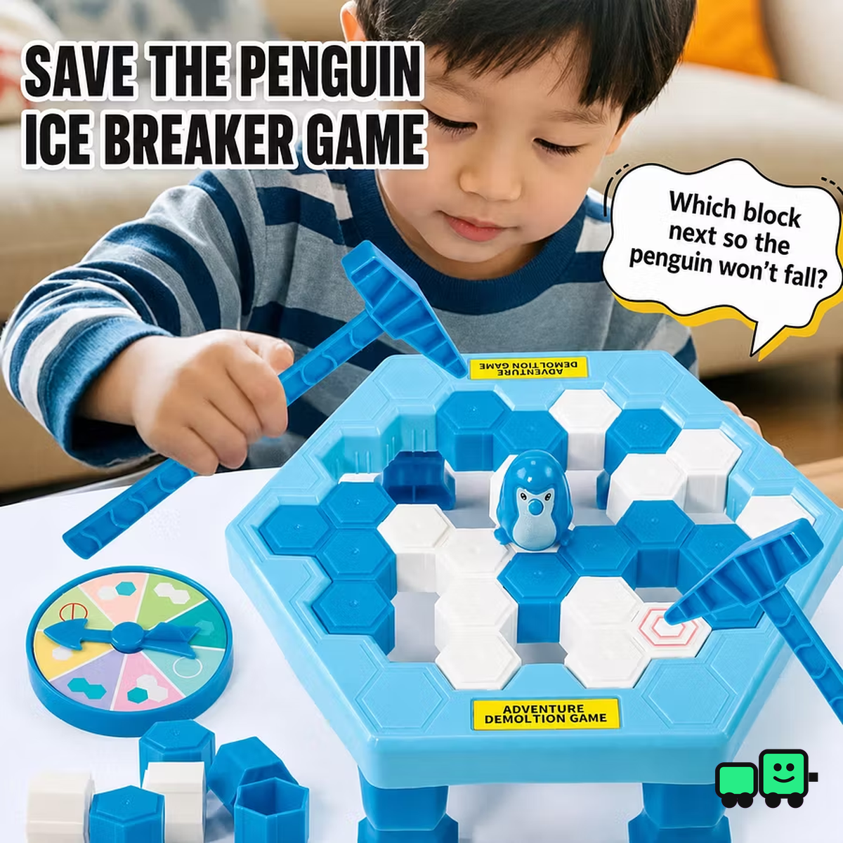 Penguin Ice-Breaking Two-Player Board Game