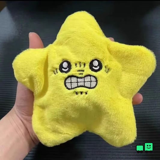 Schattige boze stuiterende ster pluche knuffel