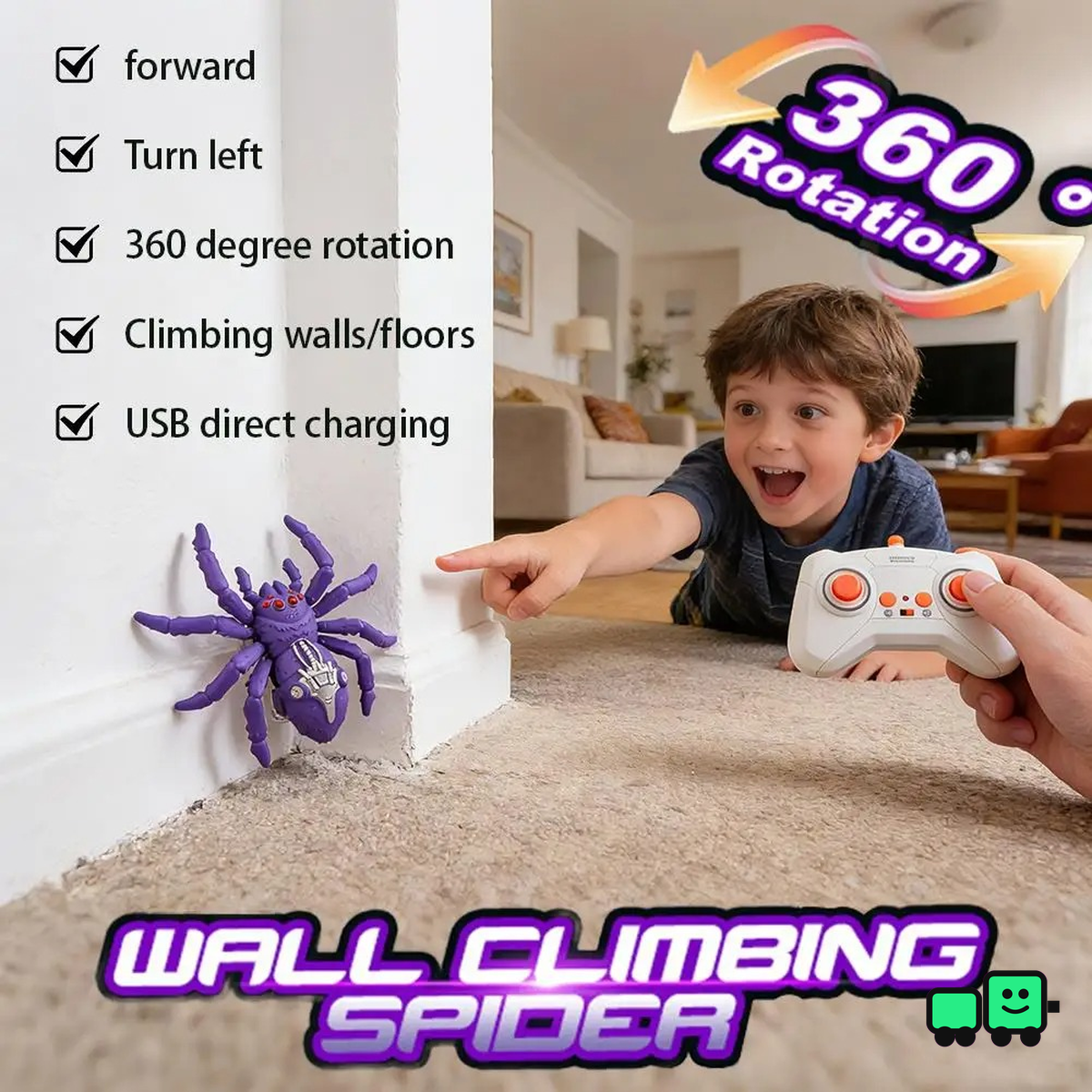 Electric Wall Climbing Spider Toy