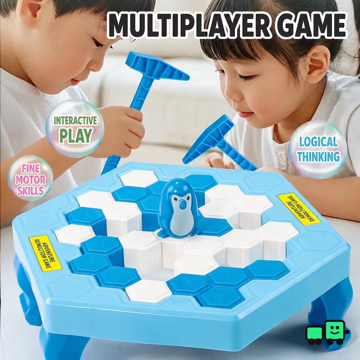 Penguin Ice-Breaking Two-Player Board Game