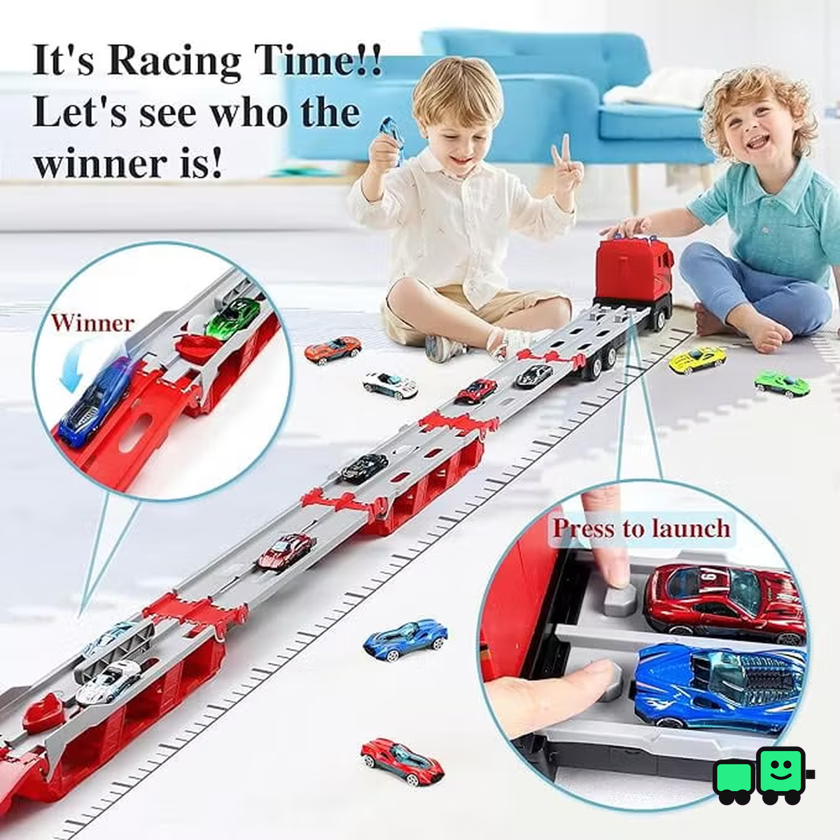 Catapulting Racing Track with Cars