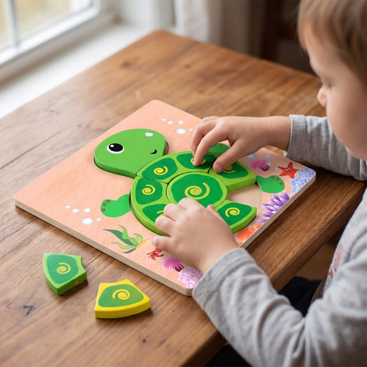 3D-Tierholzpuzzle für Kinder im Alter von 1-3 Jahren