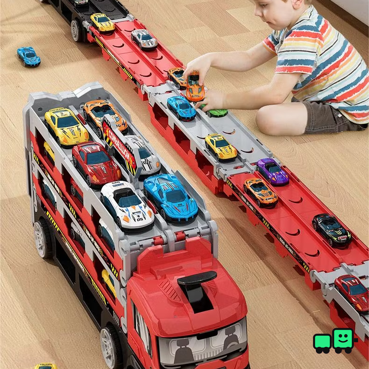 Catapulting Racing Track with Cars